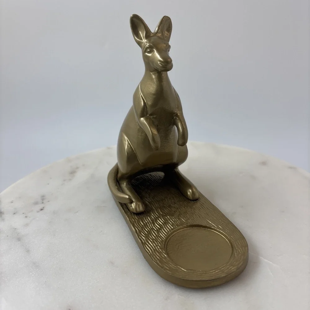 Brass IKEA Markniva Kangaroo Brass-colored Tea Light Candle Holder
